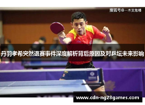丹羽孝希突然退赛事件深度解析背后原因及对乒坛未来影响